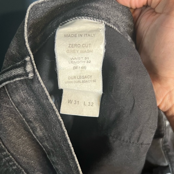 Our Legacy Grey Zero Cut denim jeans - Picture 6 of 6